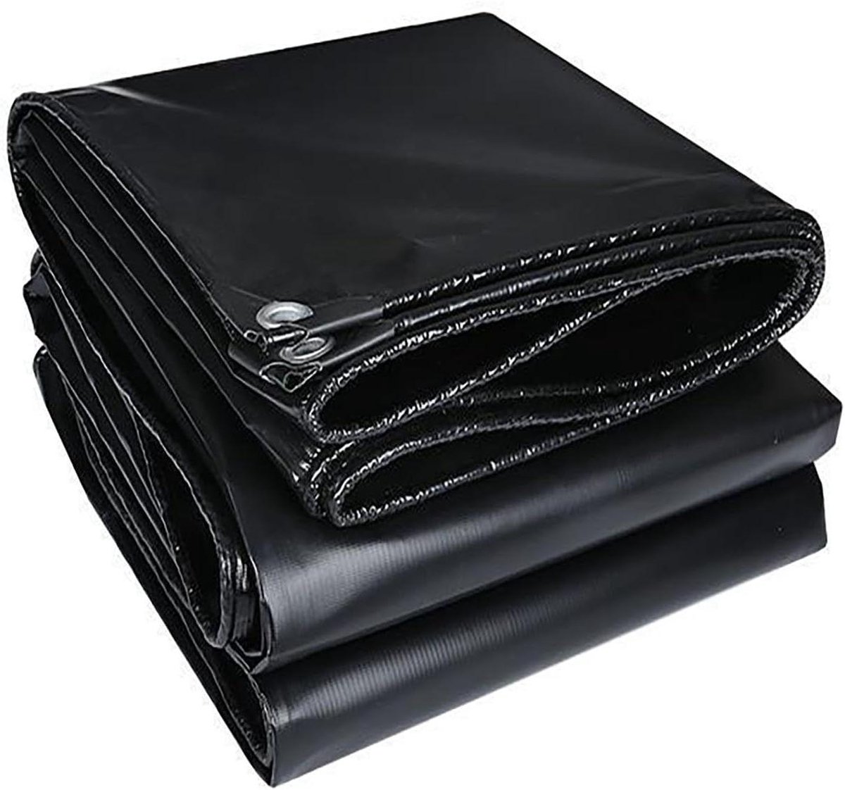 Waterdicht Zeildoek - Afdekzeil Sterk - Buiten Beschermen - Uv-Bestendig Materiaal - 140x200 cm - Zwart