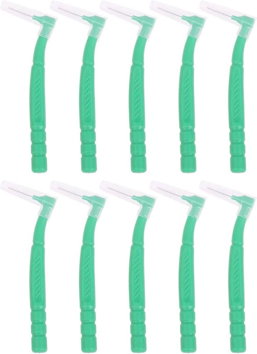 Interdentale Borstels - Tandenreinigers - Mondhygiëne Verbeteren - Ergonomisch Ontwerp - 110 Stuks - Groen