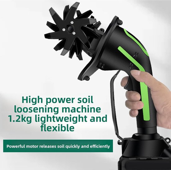 Draadloze Tuinfrees - Elektrische Cultivator - Tuinonderhoud - Lichtgewicht Ontwerp - 10 cm Werkbreedte - Niet gespecificeerd — afbeelding 5