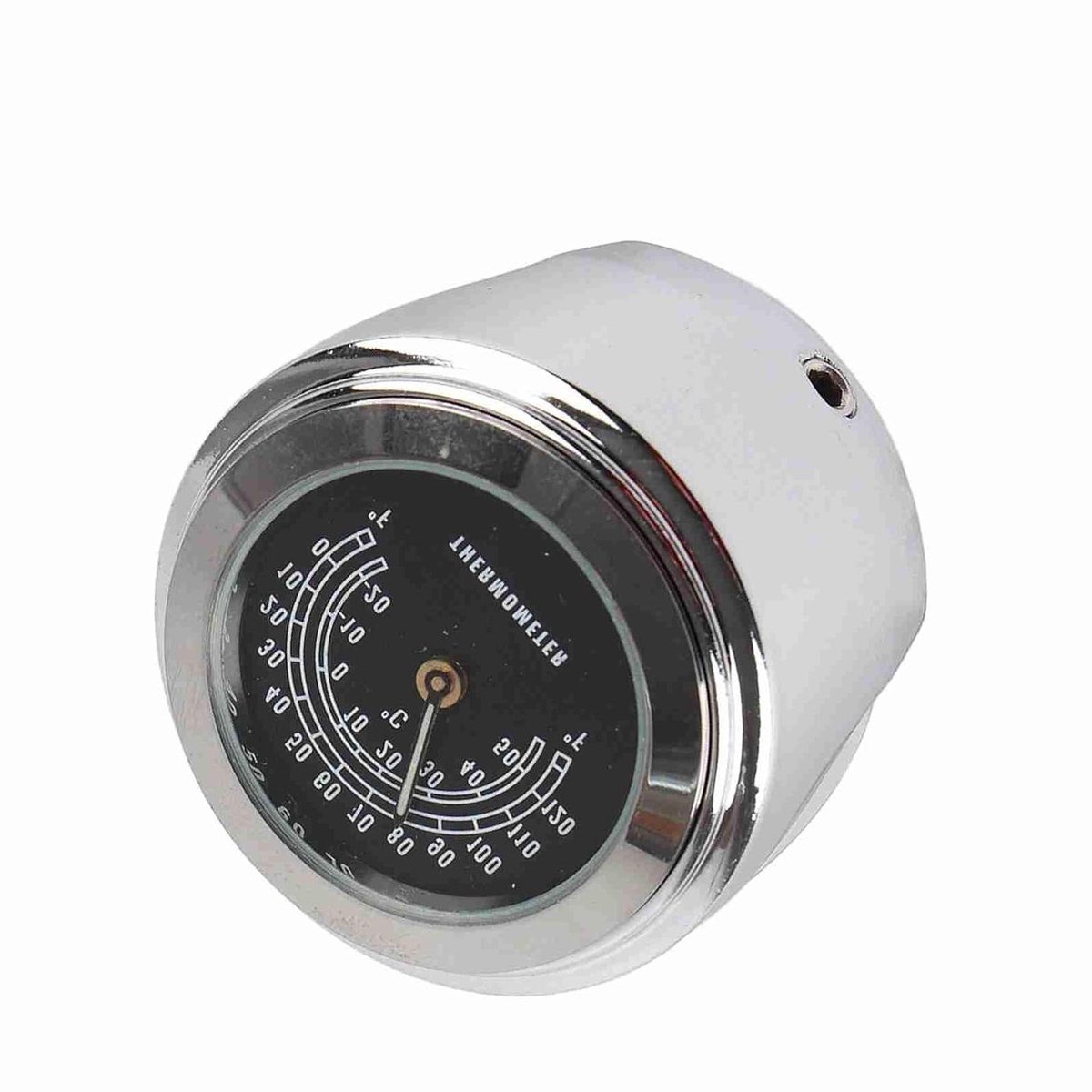 Motorfietsstuurthermometer - Temperatuurmeter Stuur - Motorrijden - Nachtzicht - 22-25 mm - Zwart