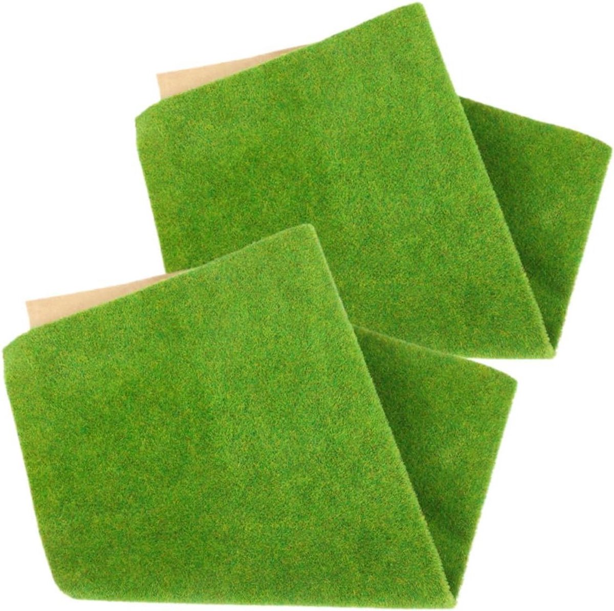 Kunstgras Decoratie - Diy Gras - Modelbouw - Duurzaam Plastic - 25x25 cm - Groen