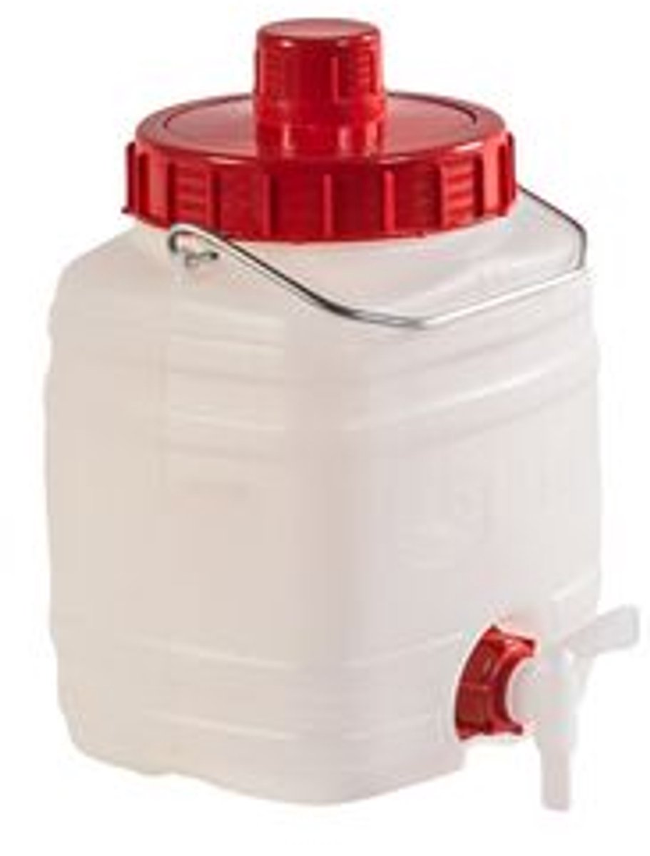 Kunststof drankvat / drinkvat rechthoekig 5l (Gistingsvat)