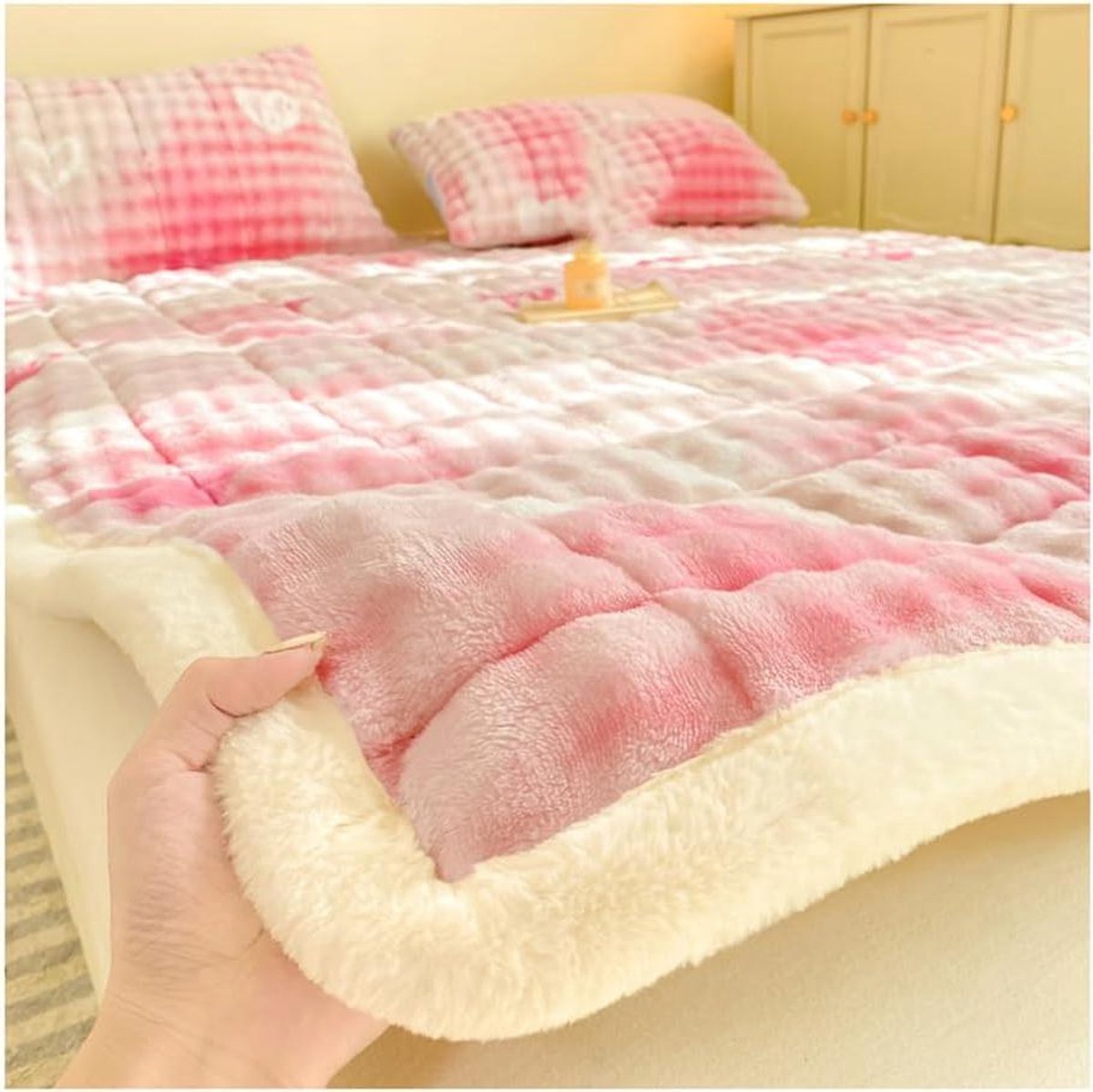 Japanse vloermatras - Opvouwbare mat - Comfortabel slapen - Ademende stof - 200 x 220 cm - Grijs