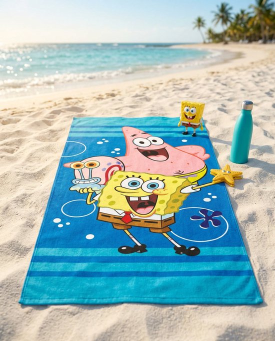 Spongebob blauw Strandlaken 70 x 140 cm
