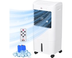 Mobiele Airco - Luchtkoeler 3-in-1 – 3 Snelheden – 7,5H Timer – 15L Watertank – Oscillerend & Humidifier – Slaapkamer & Kantoor – 37x32x78 cm – 1 Stuk – Wit