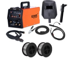 Kibani Lasapparaat MIG-300PRO - Incl. 2 Rollen Lasdraad - IGBT-Inverter-Technologie - Semi-Automatische Omvormer - Lasapparaat Elektrisch - MIG - MMA - TIG