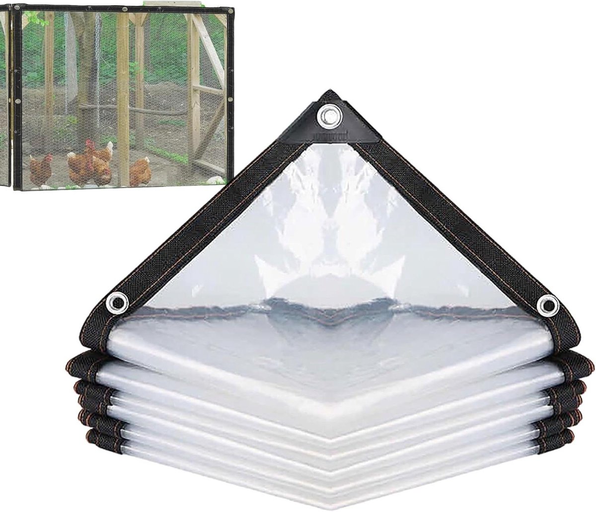 Transparant Zeil - Beschermhoes Robuust - Buiten Beschermen - UV Bescherming - 150 x 250 cm - Transparant