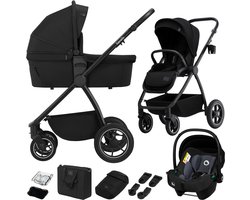 Lionelo Meril 3in1 Kinderwagen - Buggy – XL Reiswieg, Wandelwagen & ADAC-gecertificeerd Autostoeltje – All-Terrain Wielen – Compleet Accessoireset – UPF50+