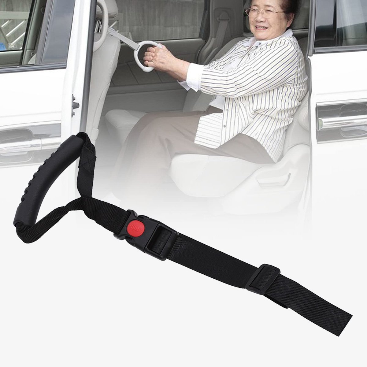 Dailygoods- Handgreep Ergonomisch Antislip - Handgreep Auto - Wandbeugel - Handgreep voor Ouderen - Handgreep Zwangere Vrouwen - Hoogwaardig Nylon - Autohandgreep