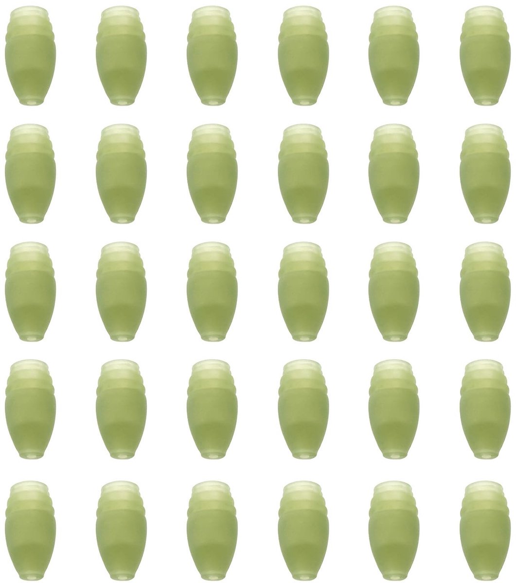 Dailygoods- Rubber Connectors 30x Groen - Elastische Connectoren - Duurzaam Rubber - Veilig Vergrendelingsmechanisme - Geschikt voor Visgerei - Afmetingen 11x5.5mm - Stopper