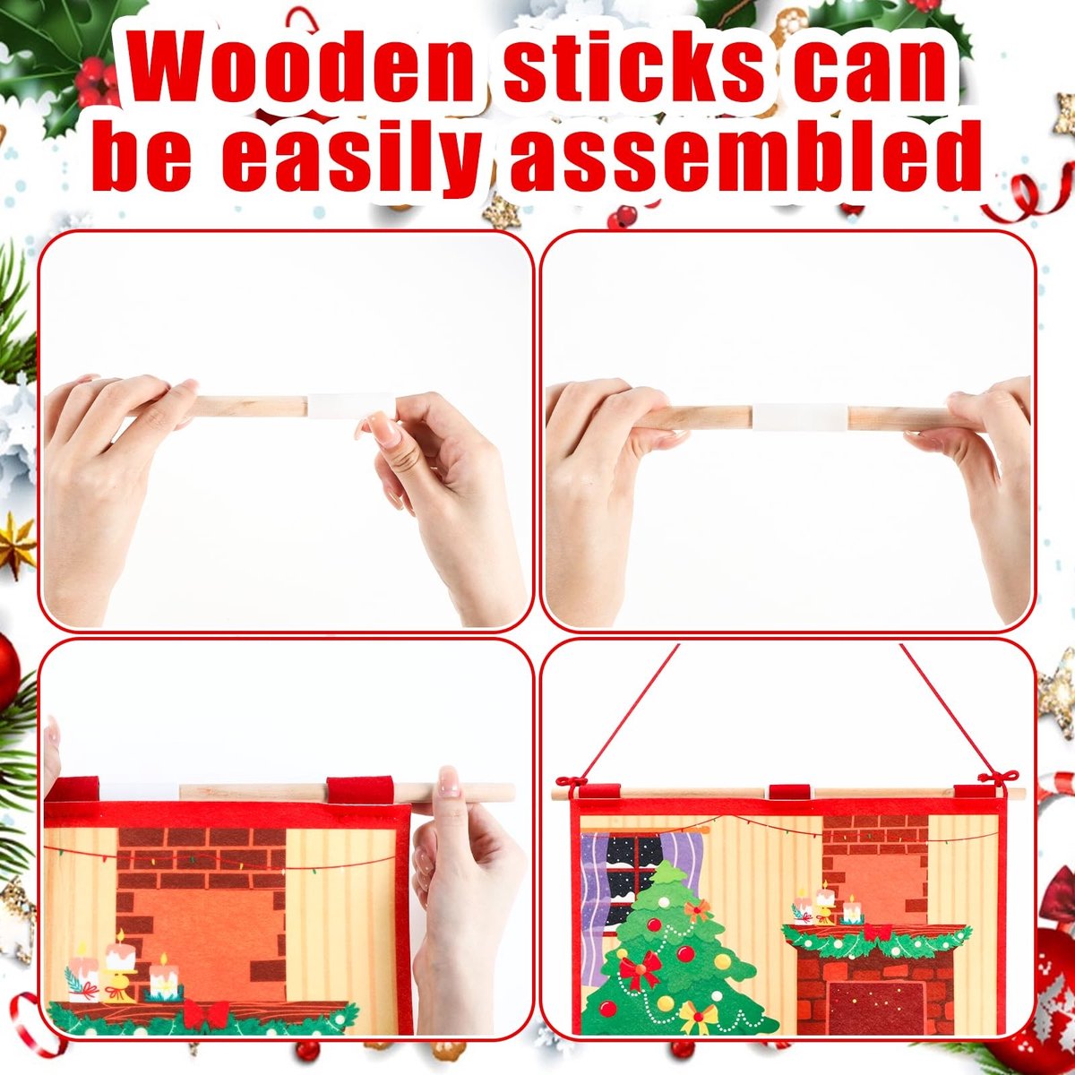 Dailygoods- Adventskalender 2025 - Adventskalender voor kinderen - Adventskalender make up - Adventskalender lego - Adventskalender chocolade - 24 gevulde ornamenten - Kerstkalender – foto 4