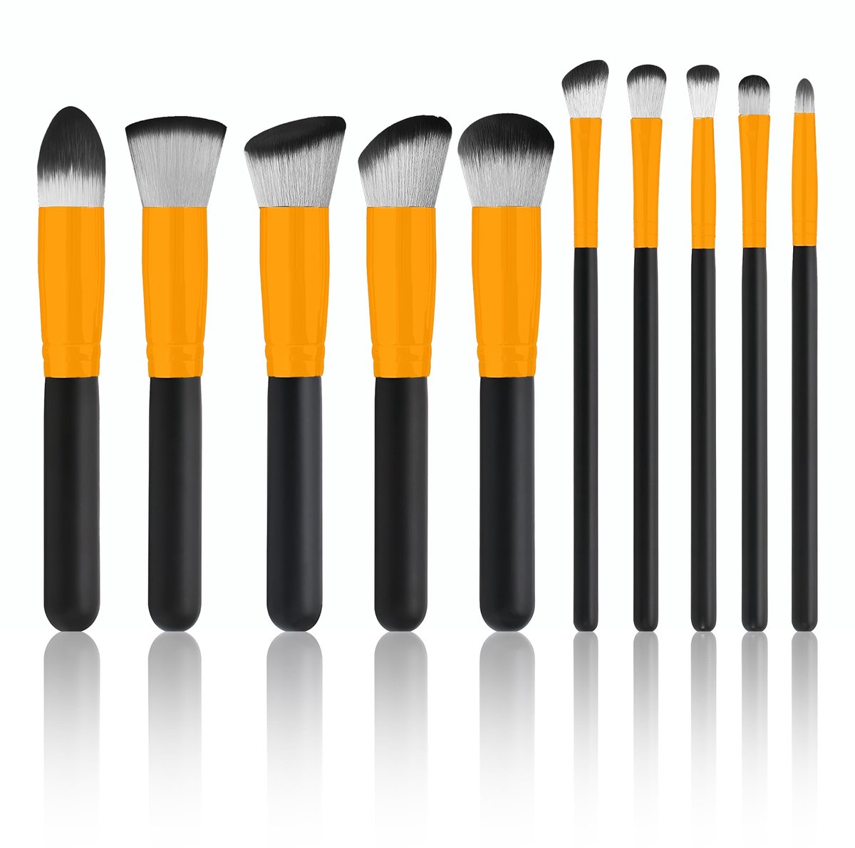 Dailygoods- Make-upkwastenset 10 Stuks - Professionele Make-upborstels - Oogkwasten - Ideaal voor Poeder en Crème - Duurzaam en Betrouwbaar - Milieuvriendelijk