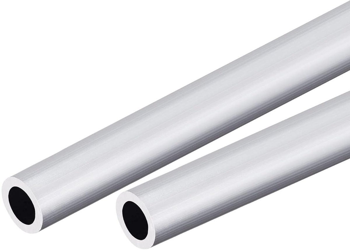 Dailygoods- Aluminium Buizen 6063 - 2 Naadloze Buizen - 14mm Buitendiameter - 10mm Binnendiameter - 300mm Lengte - Duurzaam en Corrosiebestendig - Aluminium Buis