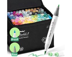 Ohuhu - Honolulu B Brush & Fine - Alcohol Art Markers - 120 kleuren
