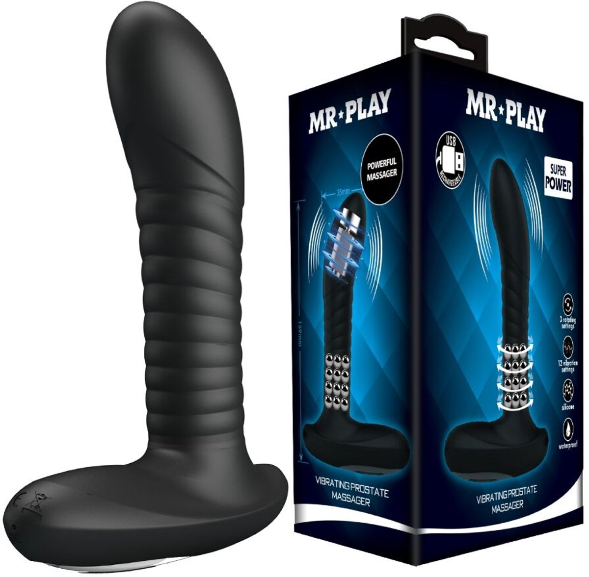 MR PLAY - Prostate Massager - With Vibration - Rotating