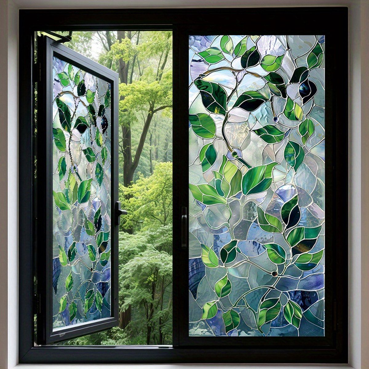 Raamfolie - 2 Stuks 45x100cm - Glas in lood Vensterfilm - Raam film - Raam privacy folie -