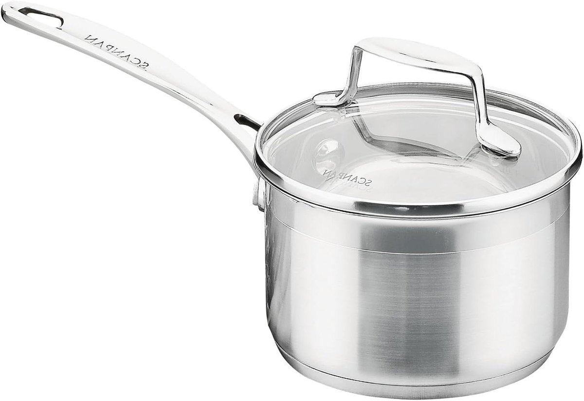 Steelpan met deksel - Kookpan - Koken en verwarmen - Geschikt voor alle warmtebronnen - 2.5 liter - Zilverkleurig