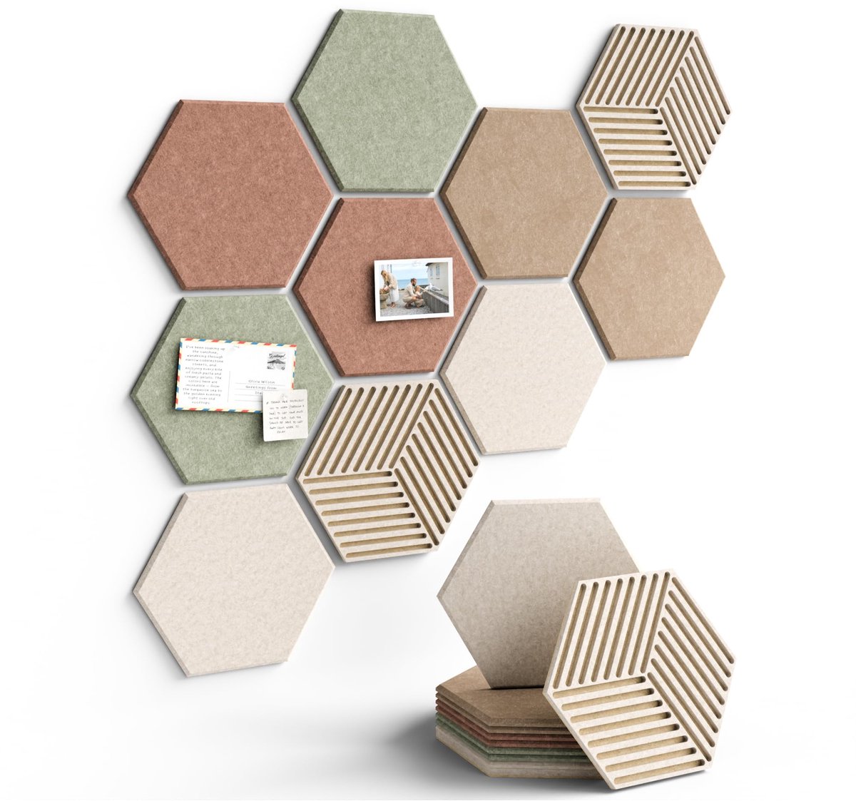 10pcs Vilt Prikbord, Vilt Board, Geluidsabsorberende Board, Muursticker, Met Pushpin, Geschikt Voor Kantoor, Klaslokaal En Thuis