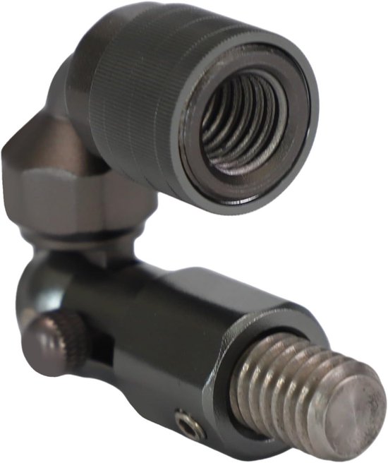 Schepnet Adapter - Net Connector - Visgerei Ondersteuning - Vouwbaar met Vergrendeling - 12 mm Draad - Grijs — afbeelding 5