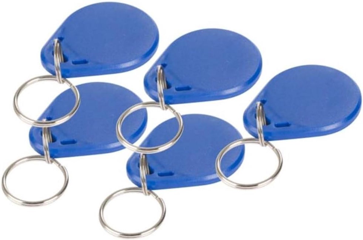 RFID Kaarten Set - Toegangscontrole Tags - Beveiligde Toegang - Overschrijfbaar - 5 Stuks - Blauw
