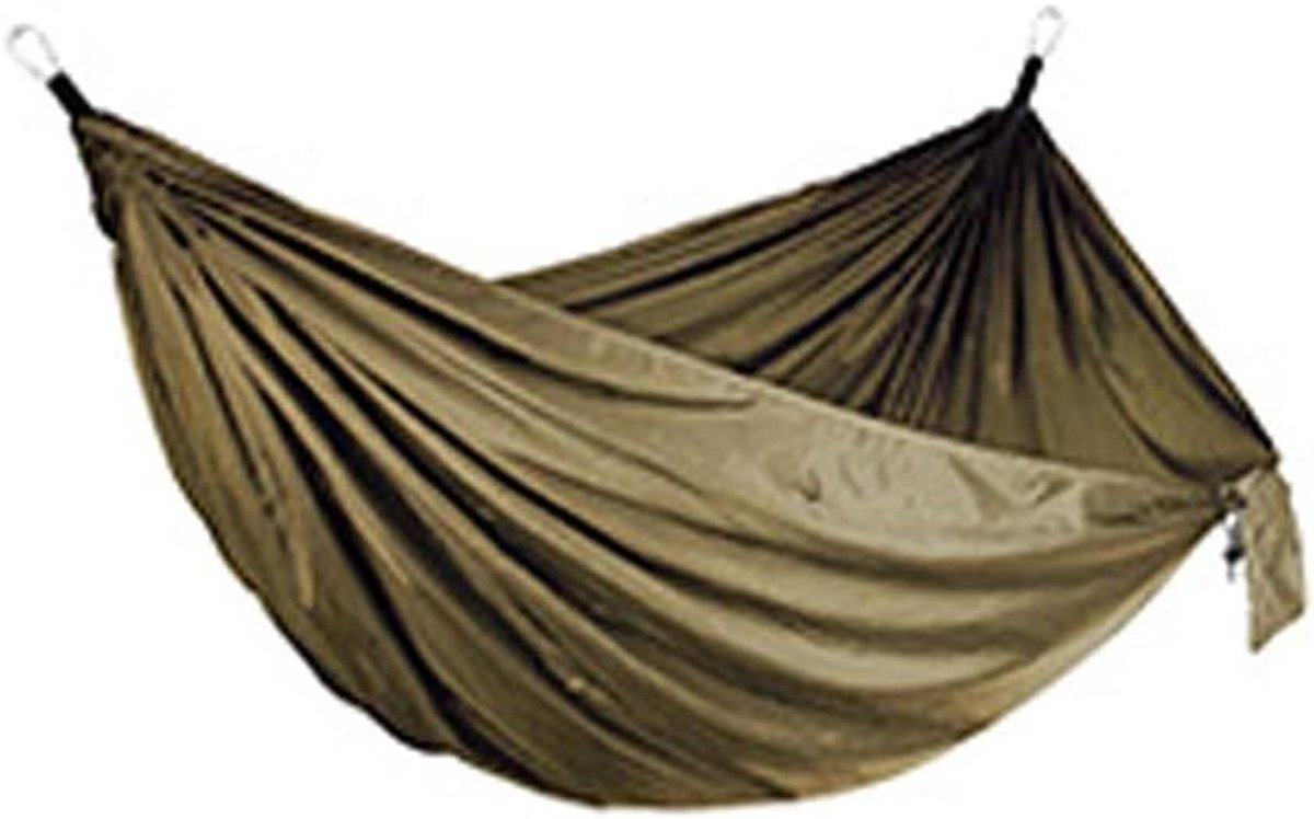 Kampeer Hangmat - Outdoor Reishangmat - Ontspannen Buiten - Boomvriendelijke Riemen - 270 x 140 cm - Camel