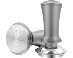 Koffiestamper - Espresso Tamper - Barista Thuis - Veerbelast Instelbaar - 54 mm - Zilver