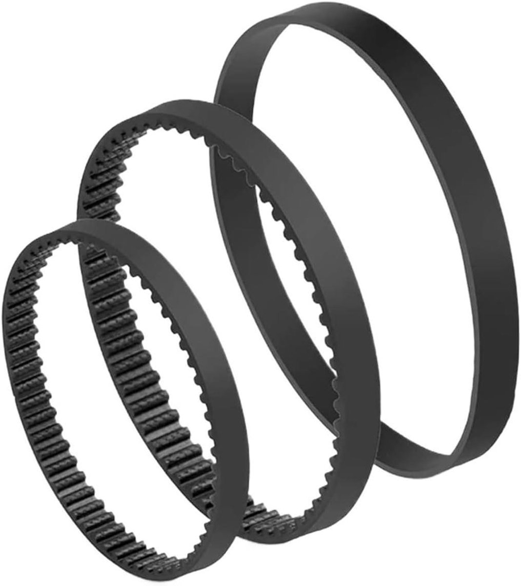 Stofzuigerriem - Vervangende riem - Tapijt reinigen - Premium materialen - 3 stuks - Zwart