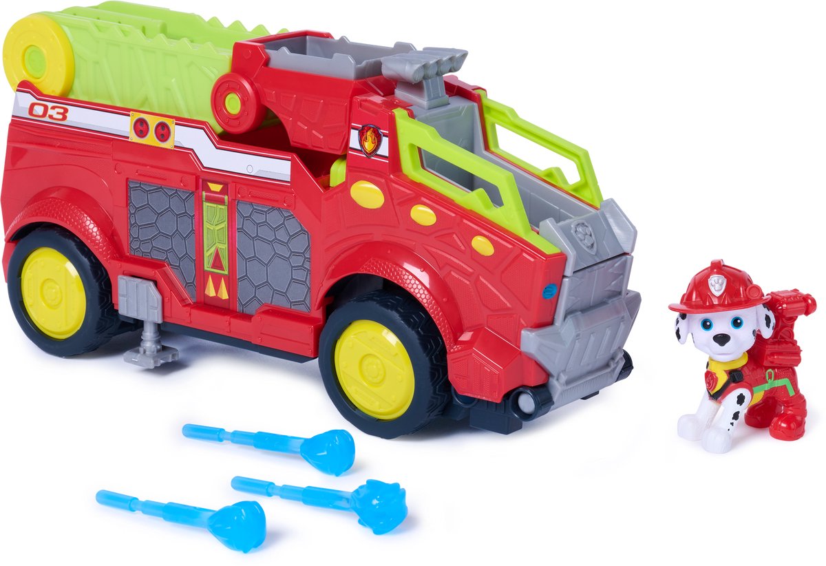 PAW Patrol - De Dino Film - Marshall's Brandweerwagen - Speelgoedbrandweerwagen van meer dan 25,4 cm — cadeau in Spellen & Speelgoed - foto 6