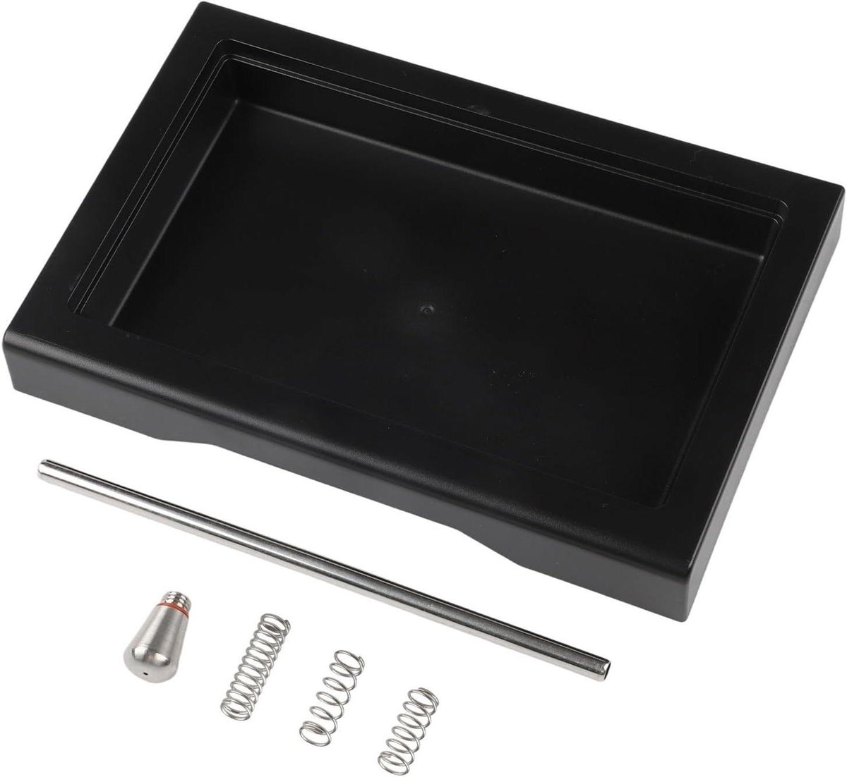Lage lekbak - Espresso accessoire - Koffiebereiding thuis - Inclusief OPV veerset - 21 x 14 x 3 cm - Zwart