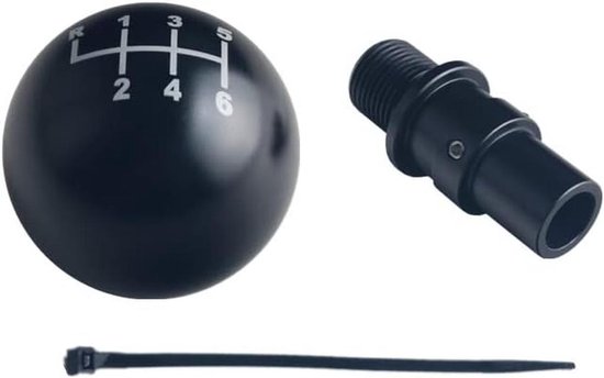 Schakelknop - Pookknop Versnellingspook - Auto Interieur - Zwaar Aluminium - 6 Snelheden - Zilver — afbeelding 5