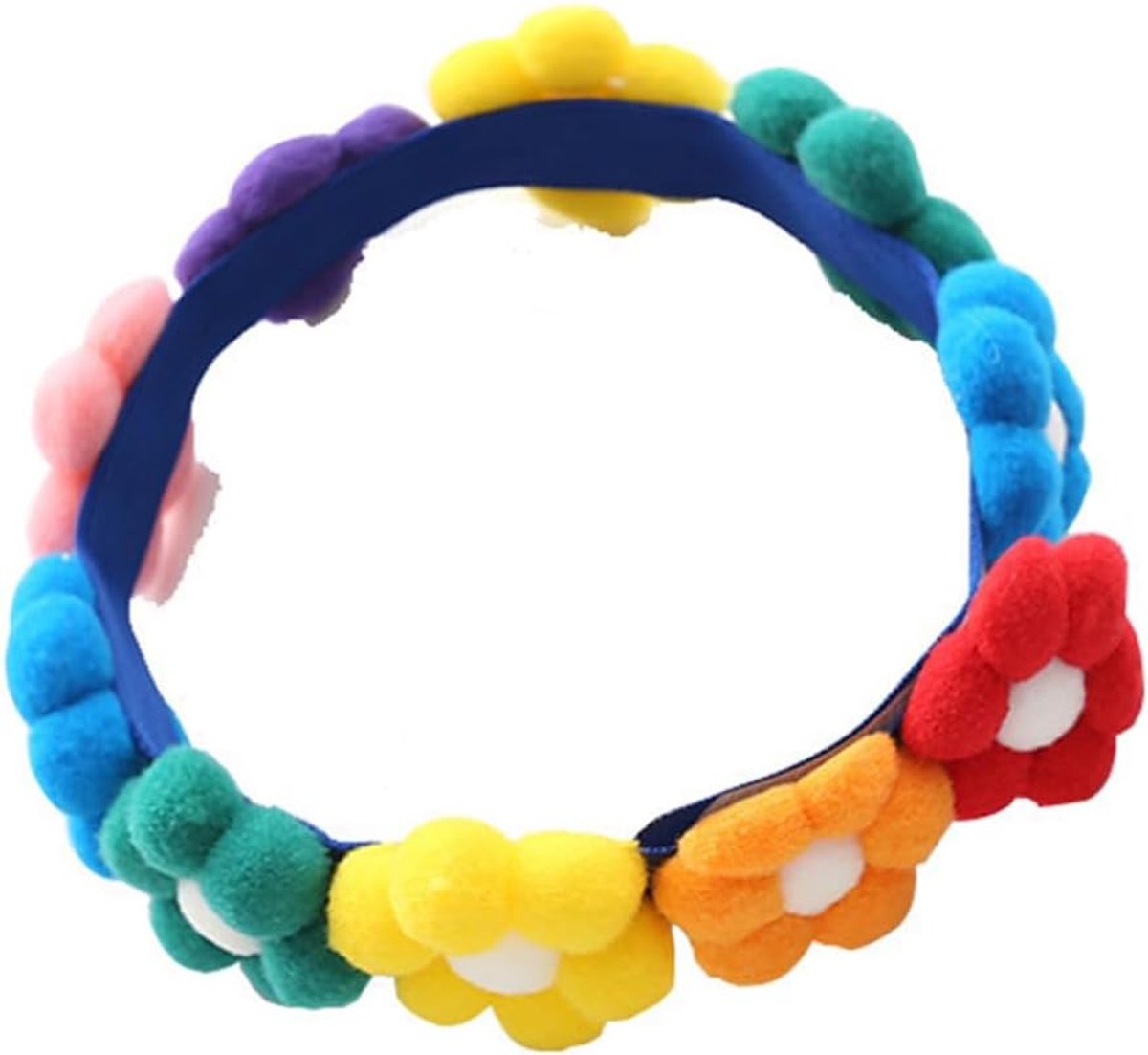 Killogood Kleurrijke zonnebloemhalsband voor kat en hond - zachte en ademende halsband van katoen - halsketting voor dierbenodigdheden