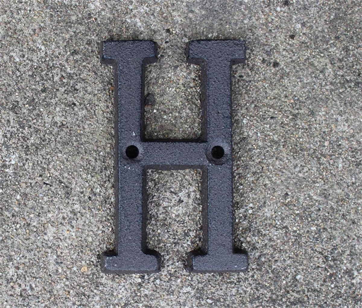 Huisnummer Plaquette - Adresbordje Metaal - Huis Identificatie - Modern Design - 80mm Hoog - Zwart
