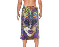 Irises Happy Mardi Gras badhanddoek voor heren, elastische taille, baddoek, baddoek, baddoek, handdoek voor universiteit, slaapzaal, sauna