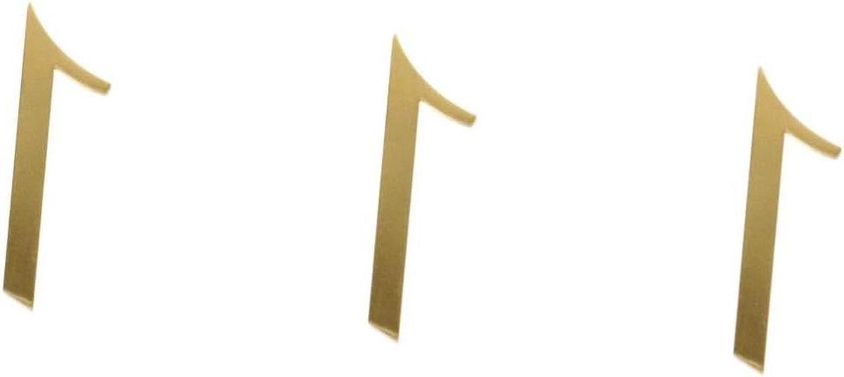 Huisnummer Set - Adres Teken - Huis Identificatie - Zelfklevend Koper - 5x1.6CM - Goud