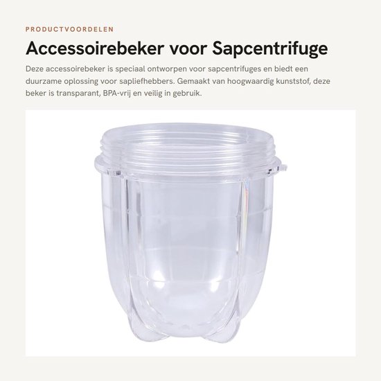 Dailygoody - Sapcentrifugebeker - Vervangingsonderdelen - Hoge en Korte Formaat - Plastic Beker - Accessoires voor Sapcentrifuge - Geschikt voor Korte van Merkloos — afbeelding 4