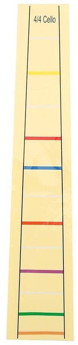 Dailygoods- Vingerbord Sticker - Cello Vinger Gids - Positie Decal - Markers voor Beginners - Sterke Hechting - Geschikt voor 4/4, 3/4, 1/4, 1/2, 1/8 - Cello Stickers