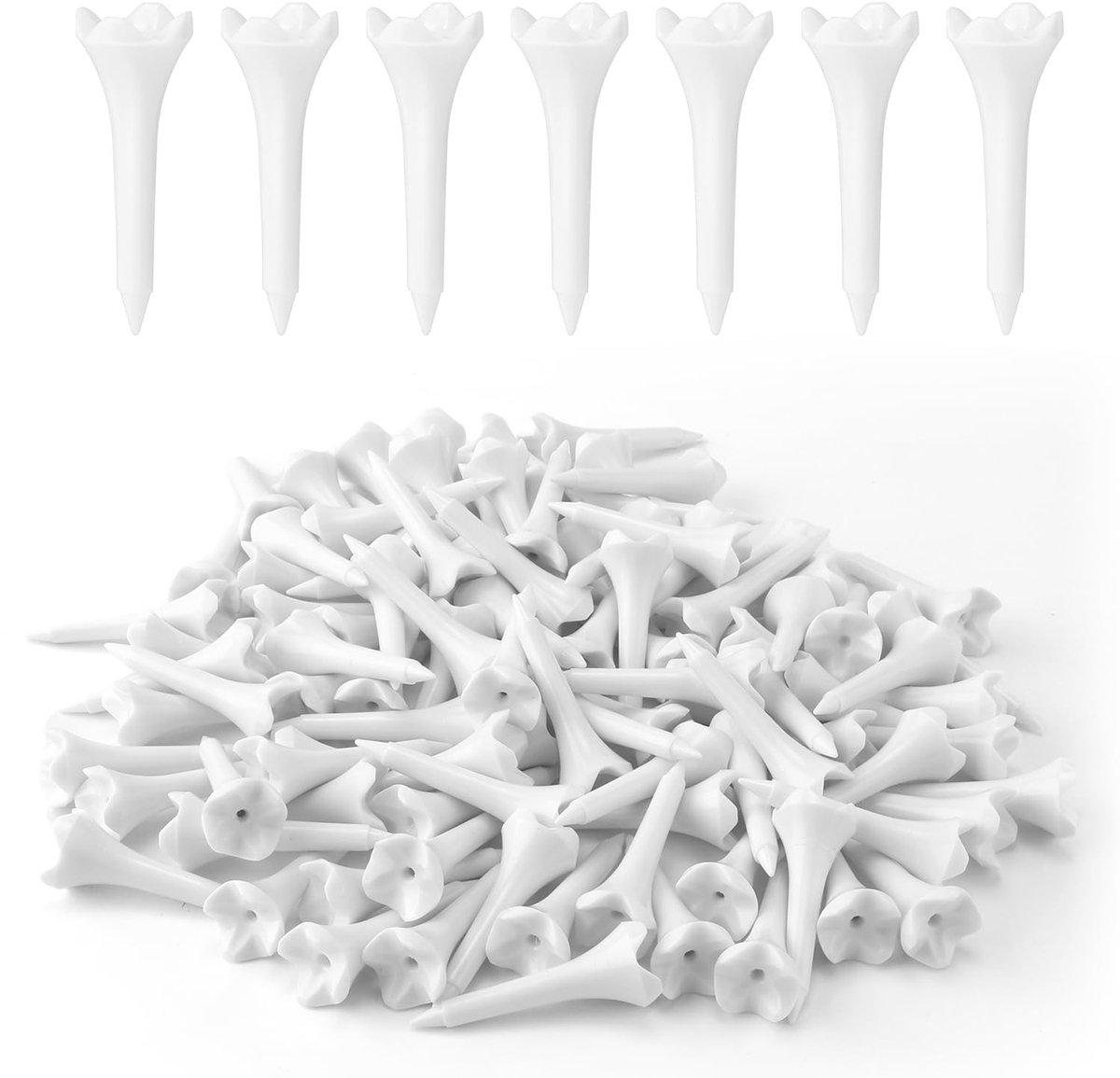 Dailygoods- Golftees 150 Stuks - 3,9cm Hoge Zichtbaarheid - Plastic Tees - Lage Wrijving - Ideale Trainingsaccessoires - Geschikt voor Driving Range - Golfthees