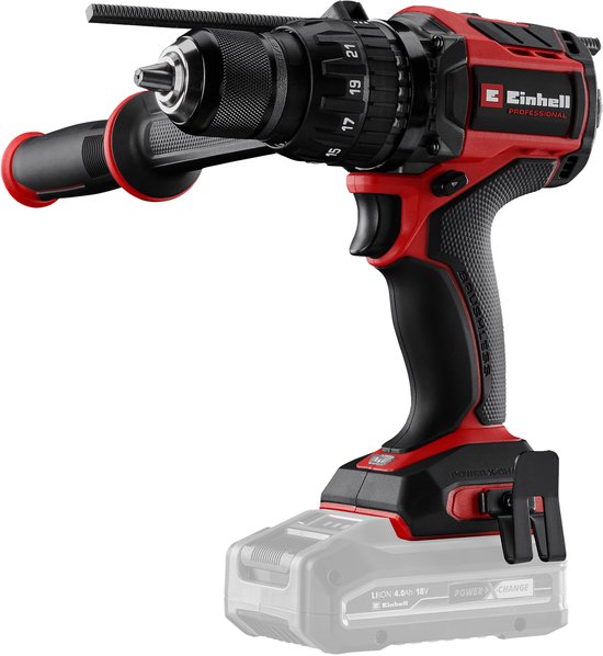 Einhell Professional Accu Klopboor-/ Schroefmachine TP-CD 18/120 Li-i BL Solo - Power X-Change - 18 V/Li-ion - Met impactfunctie - 2 snelheden - 120 Nm - Koolborstelloze motor - Excl. accu en lader