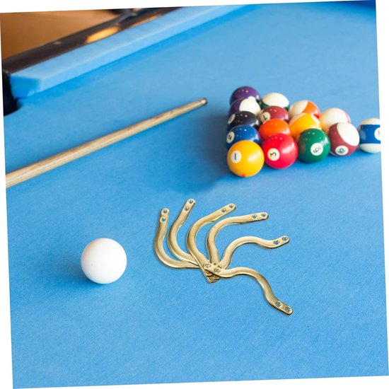 Billiard Net Hoek Fixatie Kits - Pool Tafel Zakvervanging - Biljart Accessoire - Duurzaam Ijzeren Materiaal - 17x2x0.5CM - Gouden — afbeelding 4