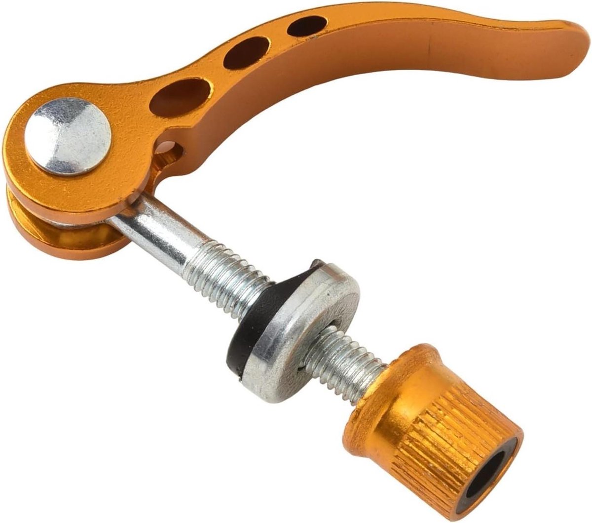 Zadelpen Klem - Fiets Spies - Zadelhoogte Aanpassen - Snelle Ontgrendeling - M6 x 45mm - Goud
