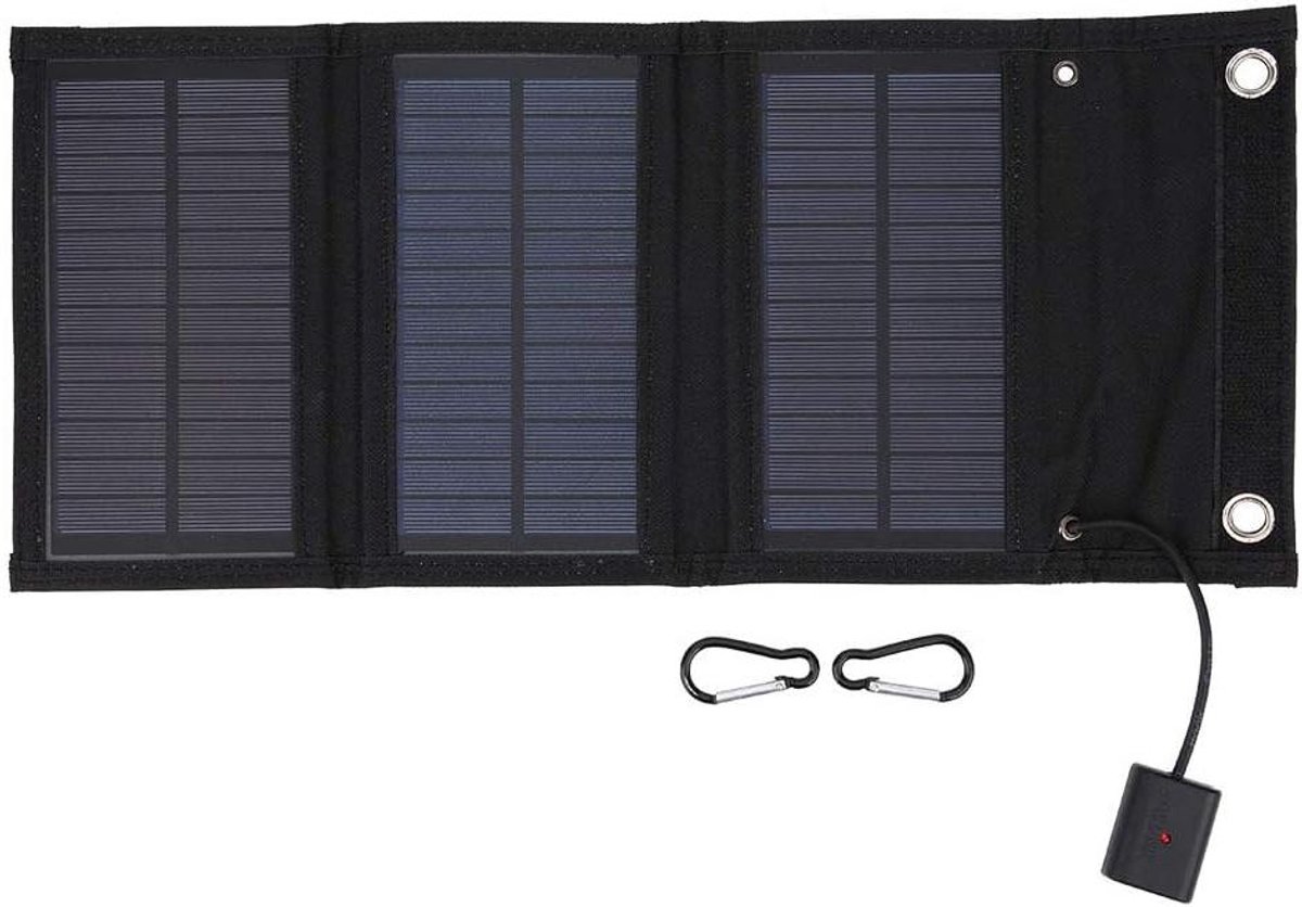 Draagbaar Zonnepaneel - Opvouwbaar Paneel - Energie Opwekken - Hoge Lichttransmissie - 15 Watt - Zwart