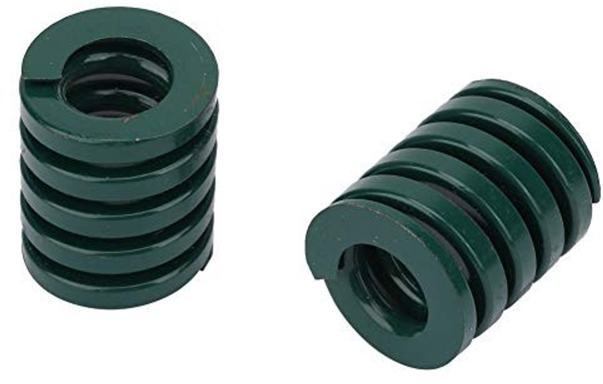 Dailygoods- Stempelveer Zwaar Belast - 2 Stuks - 25mm Buitendiameter - 12.5mm Binnendiameter - 65MN Staal - TH25x60mm - Duurzaam - Matrijsveer