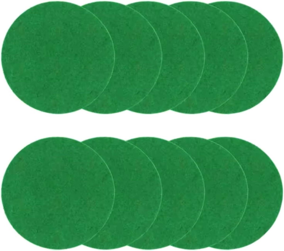 Air Hockey Vilt Stickers - Pusher Vervangingen - Spel Verbeteren - Polyestervezel Kwaliteit - 10 Stuks - Zwart