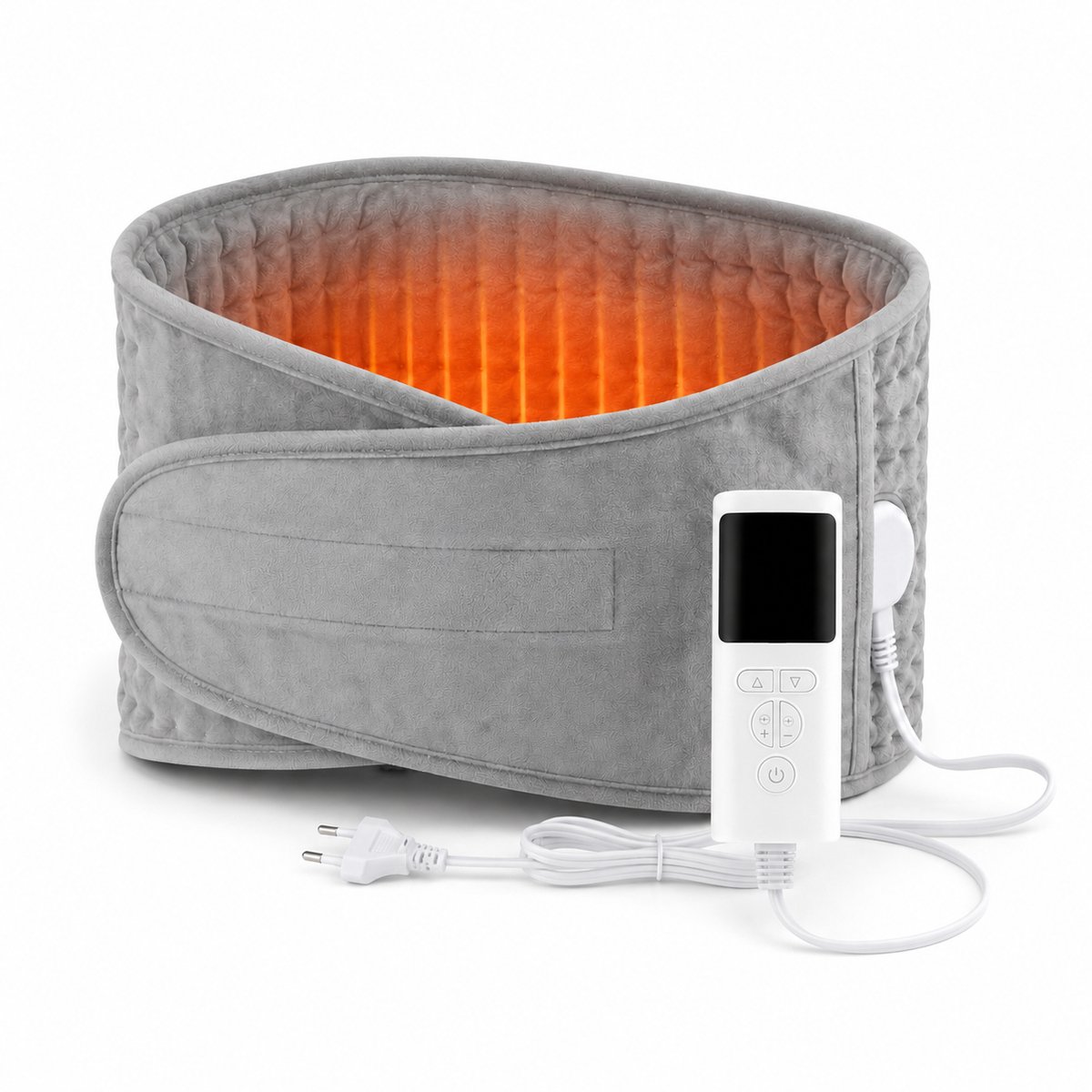 Gloovon® - Elektrisch Warmtekussen - met 9 Warmtestanden & Timer - Wasbaar Flanel - 125 × 30 × 0.8CM - Grijs