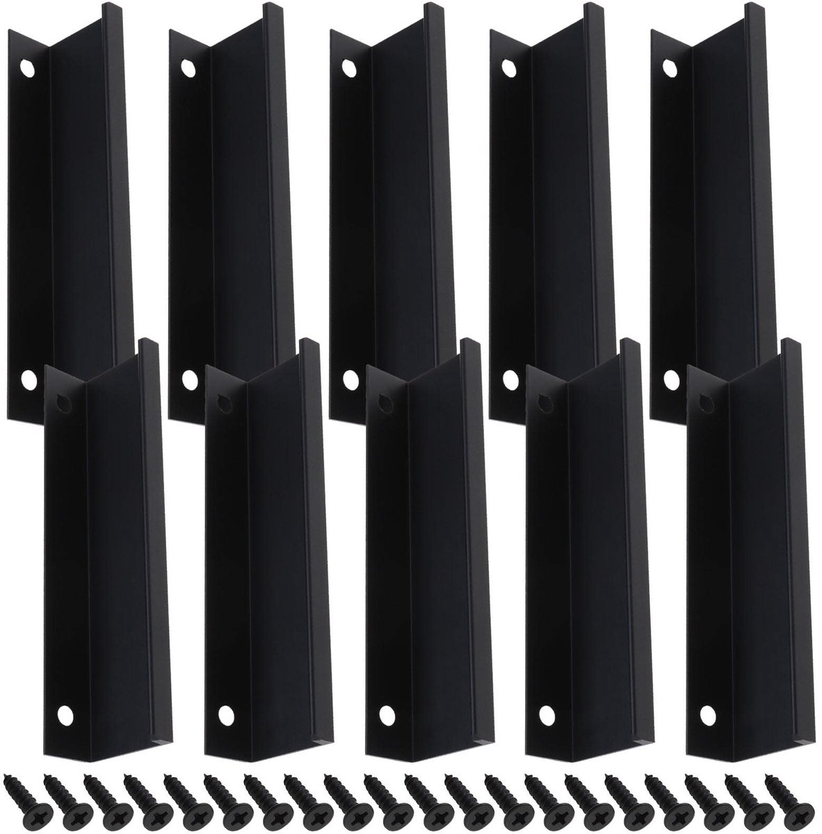 Dailygoods- Handgrepen 120mm Aluminium - 10 Stuks - Zwart - Gatafstand 96mm - Roestbestendig - Modern Ontwerp - Trekhandgrepen