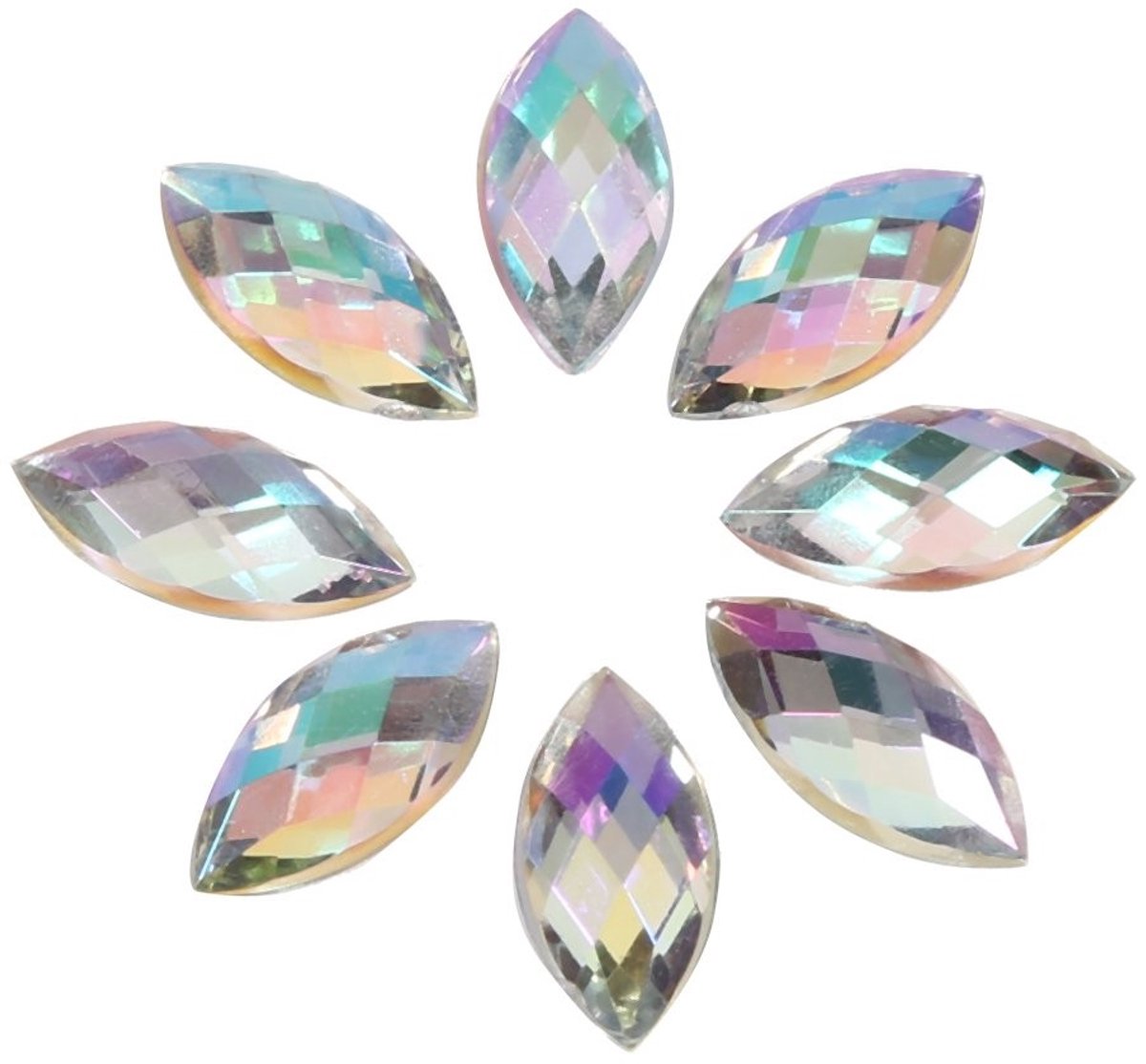 Dailygoods- Rhinestones 500 Stuks - Acryl Steentjes - Dropvorm - Voor Knutselprojecten - Strass Steentjes - Decoratie Accenten - Decoratieve Steentjes