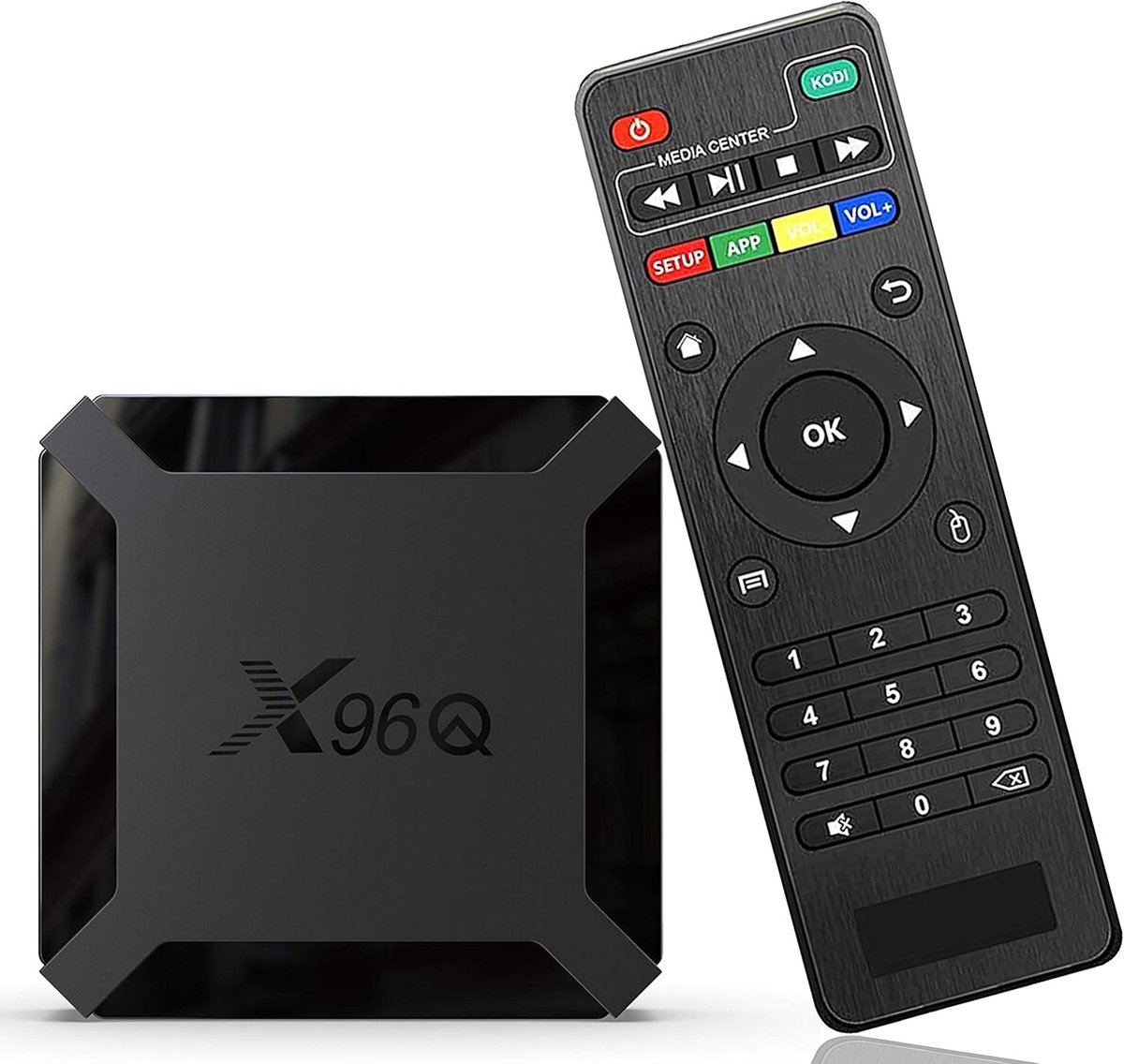 Android 10 TV box 4K Ultra HD - 2GB RAM 16GB ROM - WiFi 2.4G - scherm spiegelen - Netflix - YouTube - plug and play - zwart