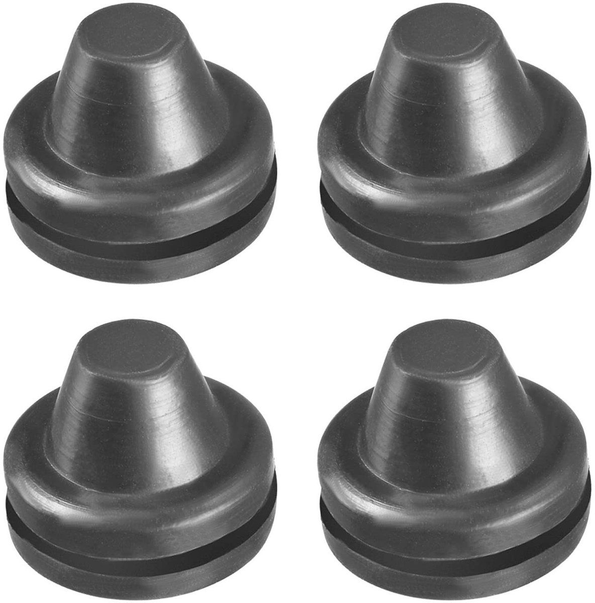 Dailygoods- Oogjesdraadbeschermers - Rubberen - 14 mm - Zwart - 4 Stuks - Voor Thuis/Kantoor/Industrie - Draadbeschermers