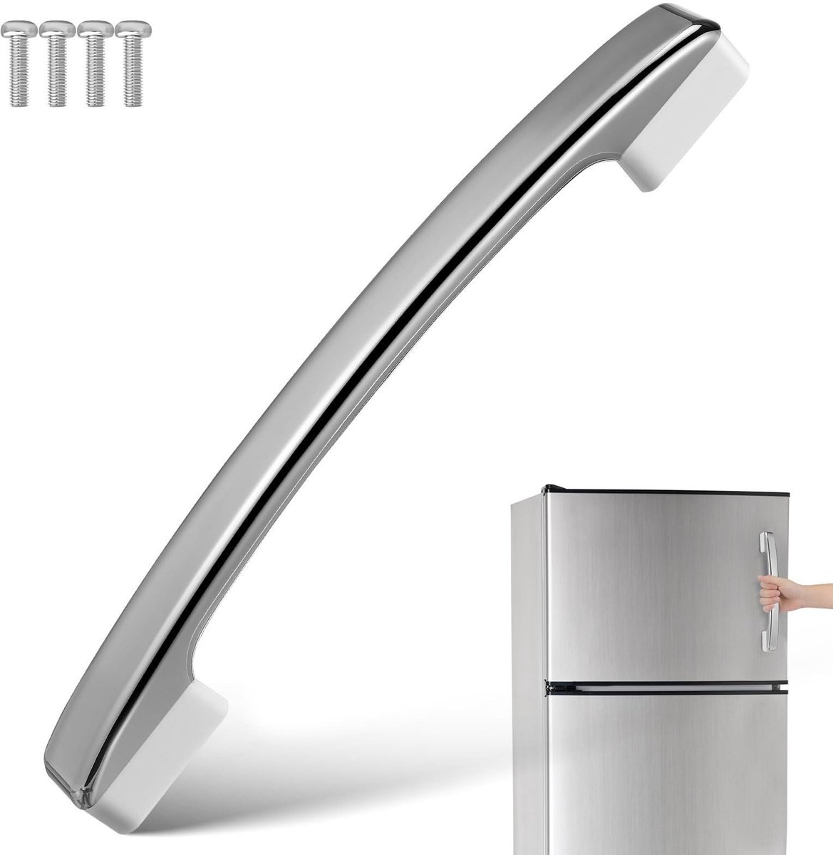 Dailygoods- Deurgreep Universeel - Kunststof - Voor Koel-/Vrieskasten - Inclusief Schroeven - Binnengatafstand 230 mm - Externe Gatafstand 275 mm - Koelkastgreep