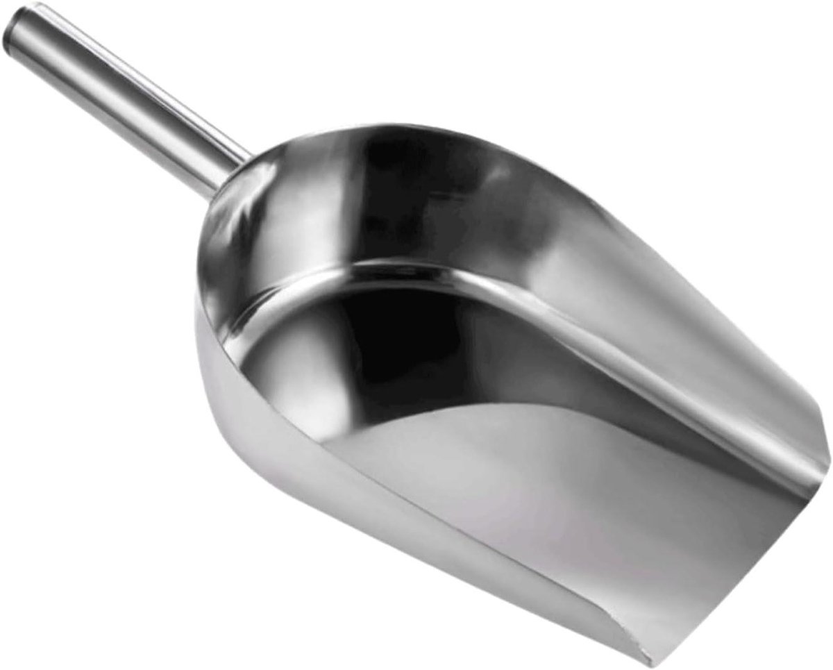 Roestvrijstalen Stoffer - Handveger Set - Vloeren Schoonmaken - Verstevigd Handvat - 24 cm Lengte - Zilver